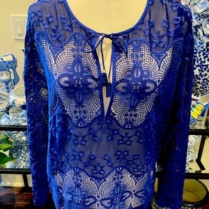 Saylor royal blue cut out top size medium